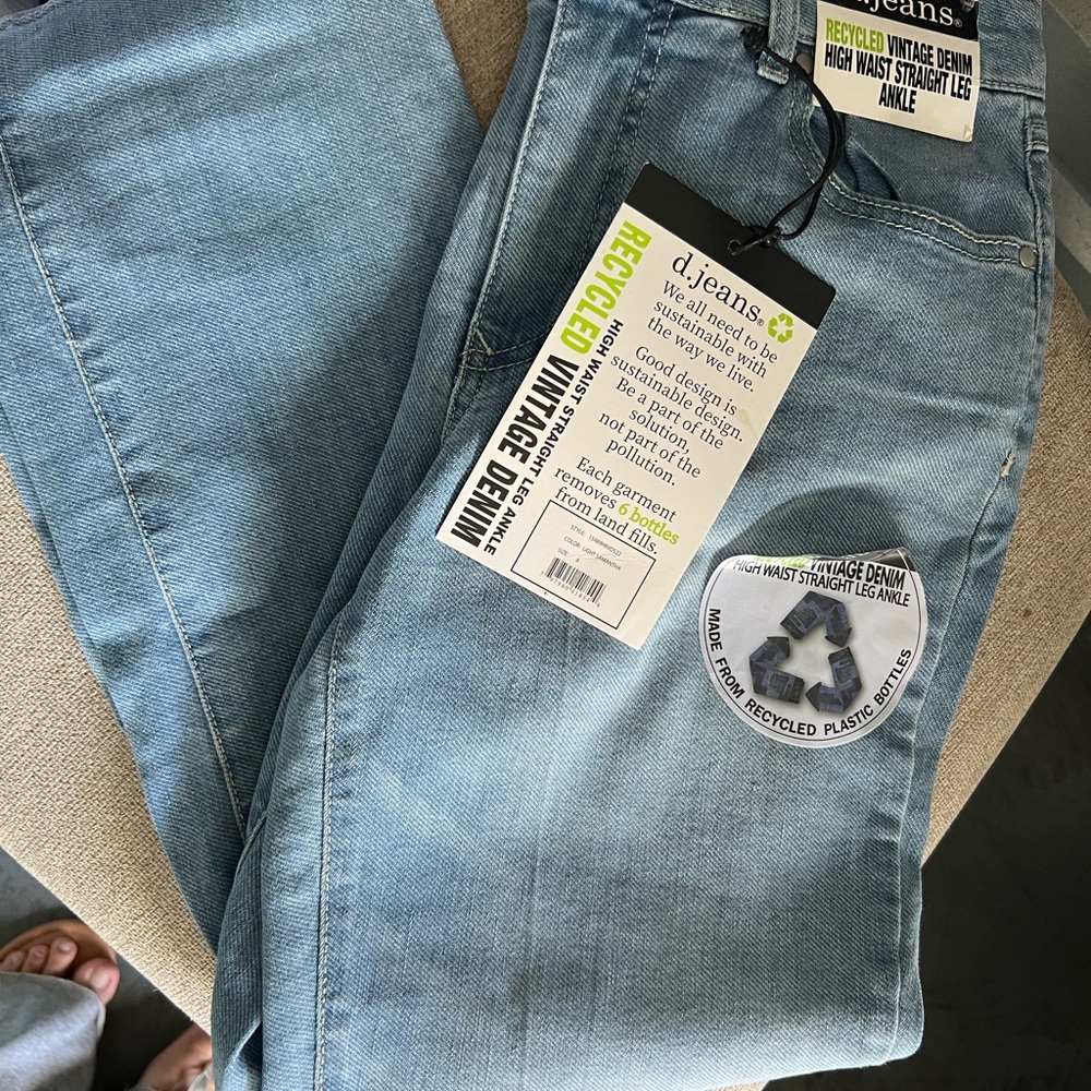 d. jeans Light Blue Straight Leg Denim
